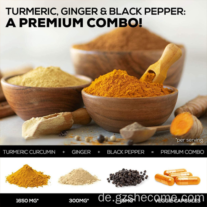 OEM -Kurkumapapseln Antioxidative Vorteile Curcumin -Kapseln